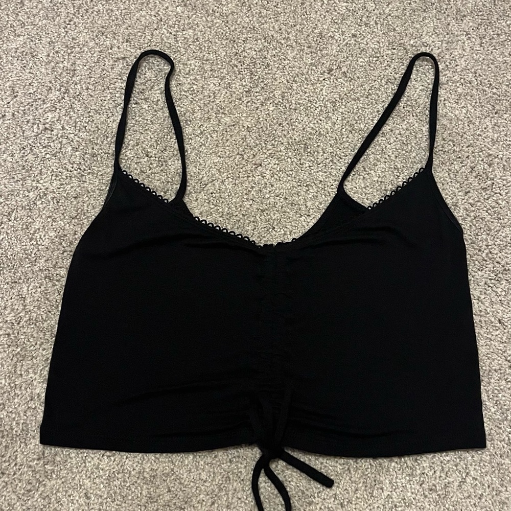 Black PacSun Scinch Cropped Tank Tops